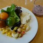 Farm to Table TERRA - サラダビュッフェ〜カラフルトマトおいしー
            右上のは、赤米の甘酒。飲みやすかった