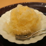 青華こばやし - 30年2月　晩白柚かき氷　ほうじ茶シロップ