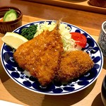 Hashinoyu Shokudou - 松浦港のアジフライと肉じゃがコロッケ定食