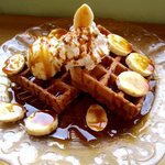 cafe Yummy Waffle - バナナキャラメルワッフル！