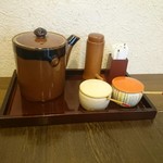 天ぷらふく西 禅と匠 - 天つゆ、塩、カレー塩、一味、爪楊枝