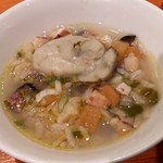 麺屋 六感堂 - 牡蠣とオリーブSOBA＋イカピラフ（過去の限定）