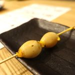 Sumibi Kushiyaki Yone - 半熟うずら　170円。1ケ食べちゃいました(^^;