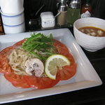 つけめん 常陸屋 - トマトつけ麺です。