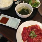 東天閣 - カルビランチ。