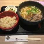 花ごよみ - 肉うどんとかやくご飯
