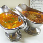 かれーの店 うどん  - 優しい春かれー(1000円)と優しくない春かれー(1000円)