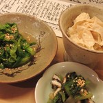 御料理 めなみ - 菜の花のからし和え＋生湯葉のおひたし