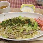 焼きそば亭　文 - 肉焼きそば・塩味(380円)　10.01.14.