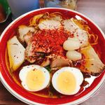 天神そば - W（ダブル）、玉子入りです。（2018.2 byジプシーくん）