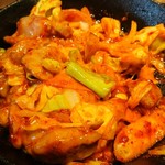 プサンアジメ - チーズタッカルビ　まぜまぜした後(18-02)