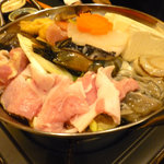 ちゃんこ部屋 - コースで出てきた、ちゃんこ鍋