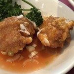 梅蘭 - 鶏の唐揚げ甘酢ソースかけ