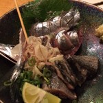 申喰゛楽 - 秋刀魚の刺身