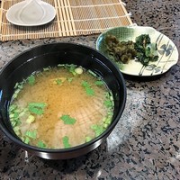 割烹 天ぷら 三太郎 - 味噌汁＆お漬物