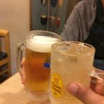 お家のごはん かれん - H.29.11.14.昼 ハイボール vs 生ビール de 乾杯♪