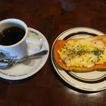 Hoshinokohiten - ハムチーズトーストと星乃ブレンド