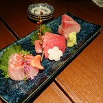 俺の割烹 - 刺身三点盛り