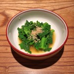 とり喜 - 菜花の辛子正油