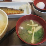 すき家 - 料理写真:たまかけさば朝食