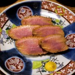 にほん酒と肴 酔音 - 合鴨と葱焼き浸し　650円