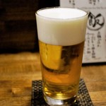 にほん酒と肴 酔音 - 生ビール　札幌黒ラベル　480円