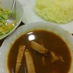 タージマハール - スタミナ(豚ロース肉味付ソテー)辛口ご飯少な目