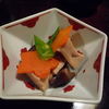 さらしな - 料理写真:お通しは、高野豆腐、椎茸、人参、絹さやのお煮しめ♪出汁の風味が効いています★