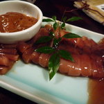 8167251 - イカの沖漬（700円）♪イカはとっても新鮮！わたを使ったタレを絡めて食べると濃厚な味と香りに眩暈がします★