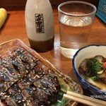 大衆酒場 正宗屋 - イワシ味醂干＋なまこ＋熱燗