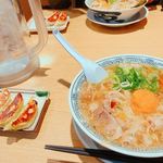 丸源ラーメン - 肉そばと餃子（にんにくなし）