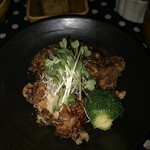 mori cafe - 鶏もものからあげネギソース