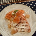 mori cafe - りんごとミルクジェラートヨーグルトクリームソース