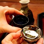 滋味 康月 - 松の花で乾杯♡