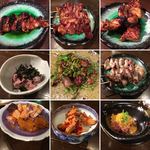 久遠の空 - たくさんのモツ料理