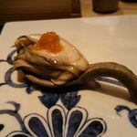 鮓 きずな - ⑬にぎり 牡蠣かき一口寿司 (おまかせ料理 12,500円) 2018年01月