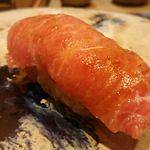 鮓 きずな - ⑬にぎり 鮪まぐろトロ (おまかせ料理 12,500円) 2018年01月