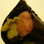 鮓 きずな - ⑬にぎり 手巻き 昆布〆白エビ (おまかせ料理 12,500円) 2018年01月