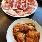 一升びん - 焼き肉セットの松阪牛カルビと松阪牛ホルモン