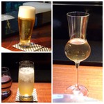 星期菜 白金 - ◆最初に「中国茶」が出されます。 「ビール（600円）」と「にごり杏露酒（700円）」を。