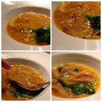 星期菜 白金 - ＊「ヨシキリ鮫のフカヒレ」が厚く大きいこと。 蟹味噌の風味もよく美味しい。フカヒレ好きには最高ですね。^^