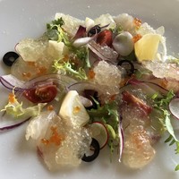 リストランテ・アルコ - しまうら真鯛のカルパッチョ　日向夏のジュレと共に