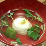 鮨 おくの - 帆立の、しんじょう椀