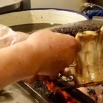 鰻禅 - 大将の年季の入った手♪