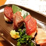 Sandaime Amimotou Osensuisan - 馬刺し寿司