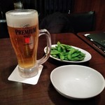 プロント - [料理] プレミアムモルツ & 枝豆