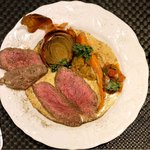 プールトワ - ランチコース 1900円 の希少部位、牛イチボ肉のステーキ