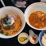 ロックンビリーS1 - 童謡味噌ラーメン：和え麺+味噌カレースープ￥1000、小ライス￥100