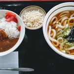 山田うどん - 朝カレーセット¥300 うどん一玉¥70