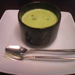 ジュヴァンセル - 祇園フォンデュの最終形です。抹茶オレとして残さずいただきます。